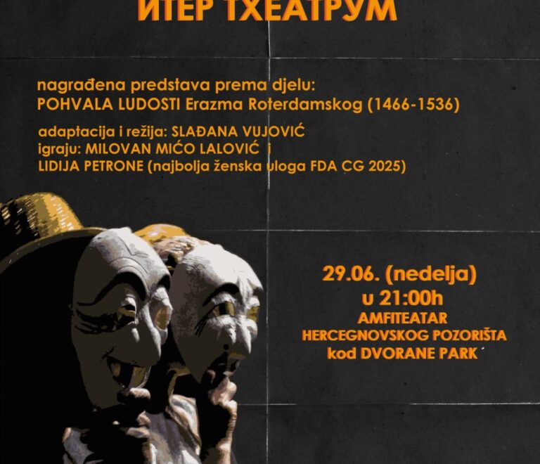 PREDSTAVA: “POHVALA LUDOSTI”